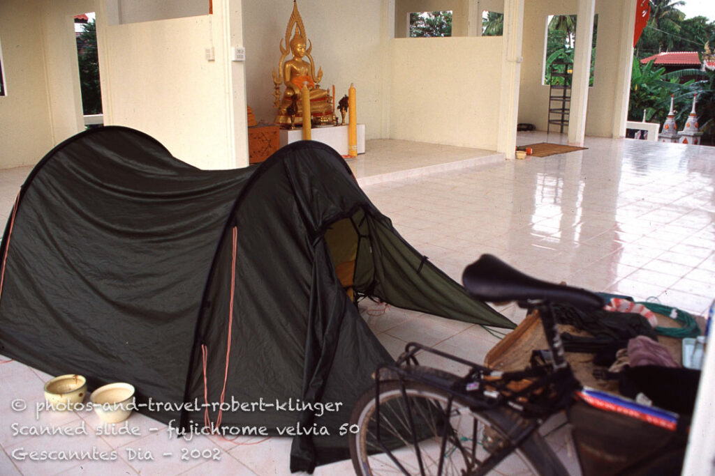 Camping in a buddhistic temple