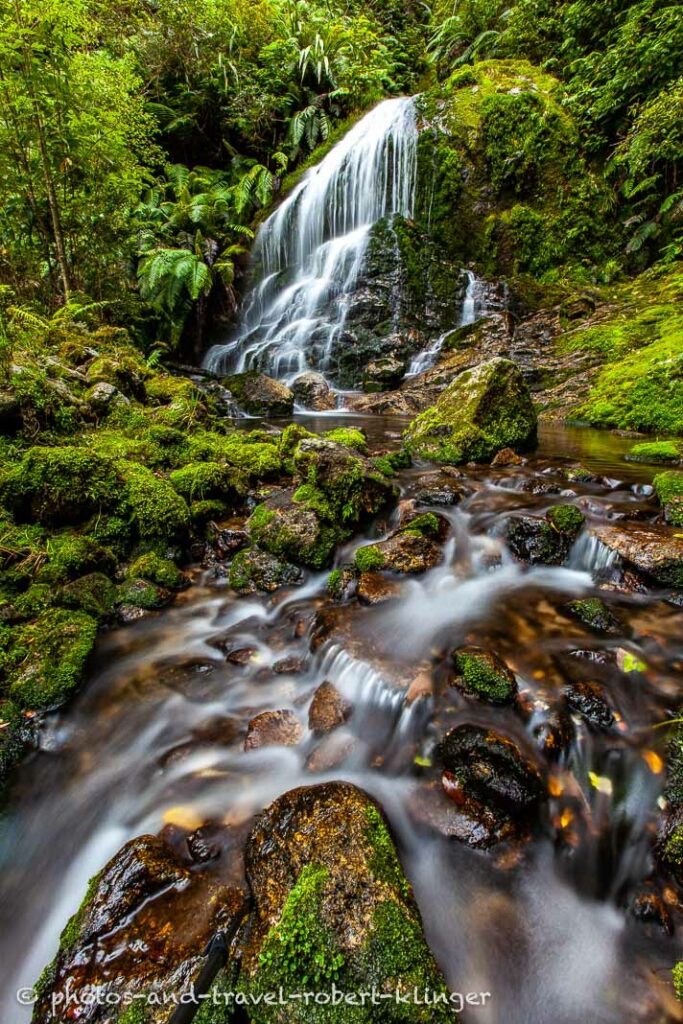 A waterfall at the Karamea river