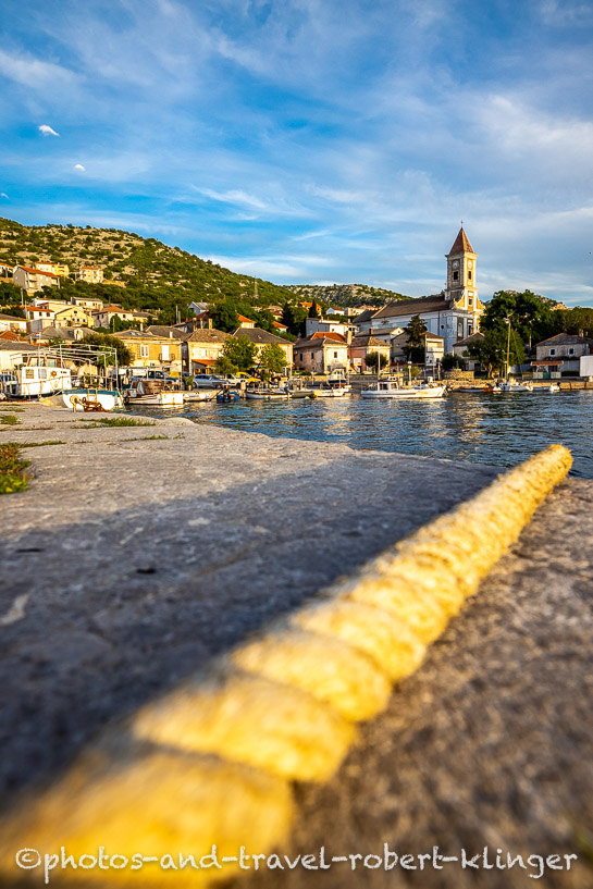 The harbour of Sveti Juraj in Croatia