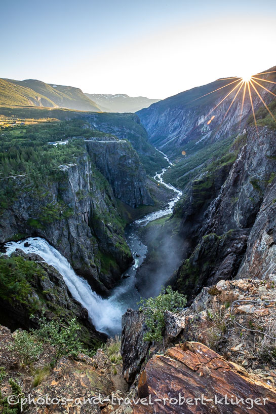 Voringfossen, an impressive waterfall in Norway