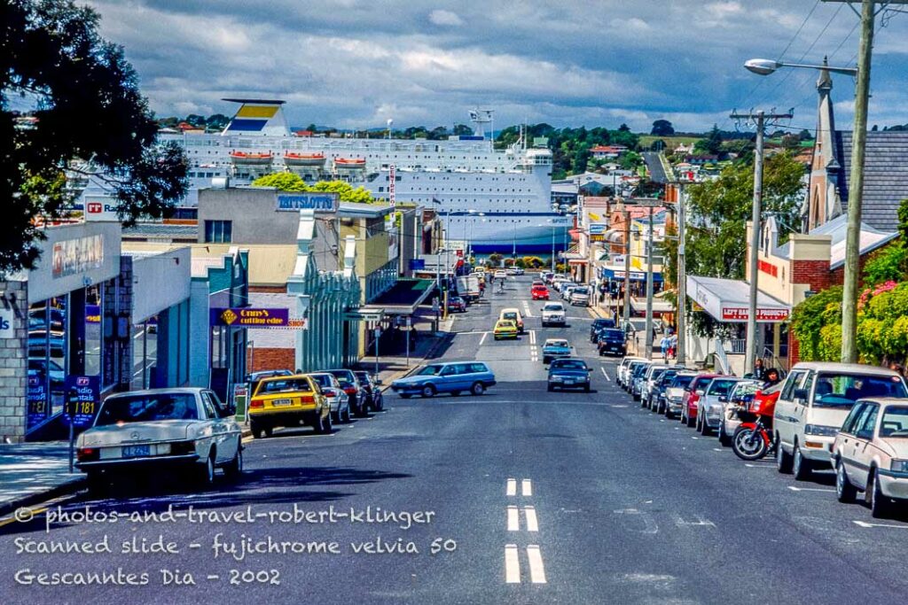 The ferry arriving in Launceston from Melbourne