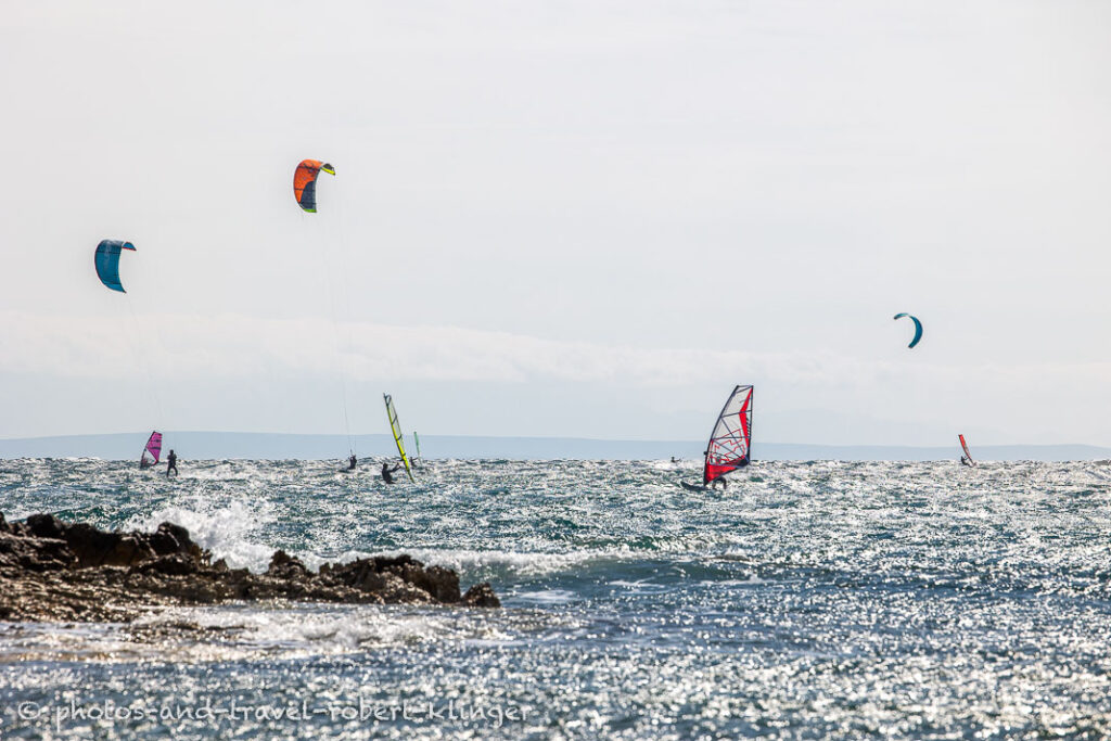 Windsufing and Kitesurfing in Liznjan, Croatia