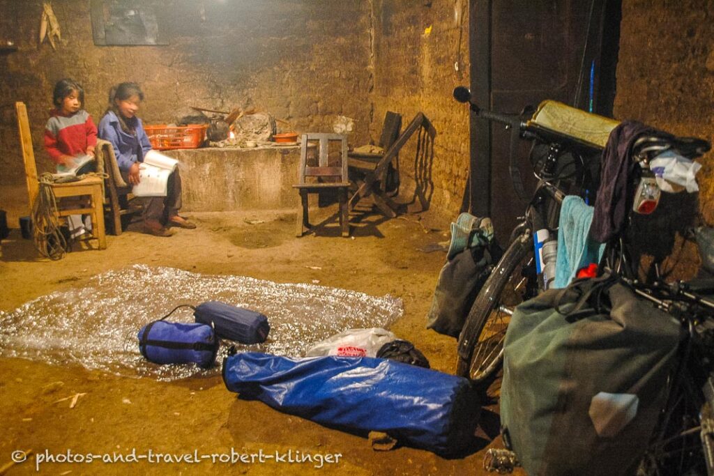 Staying overnight at a family in Central America