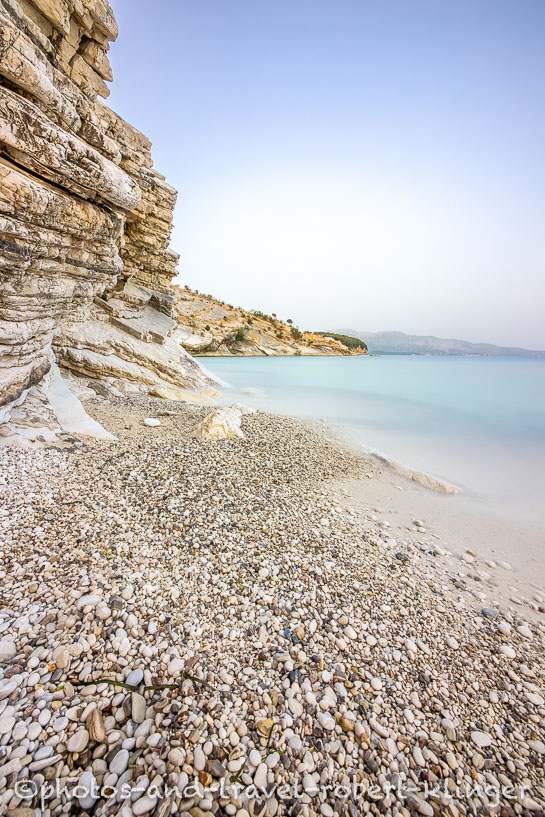 A beach close to the city of Ksamil in Albania