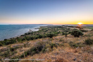 The Dardanelles and the Mediterranean Sea during sunrise