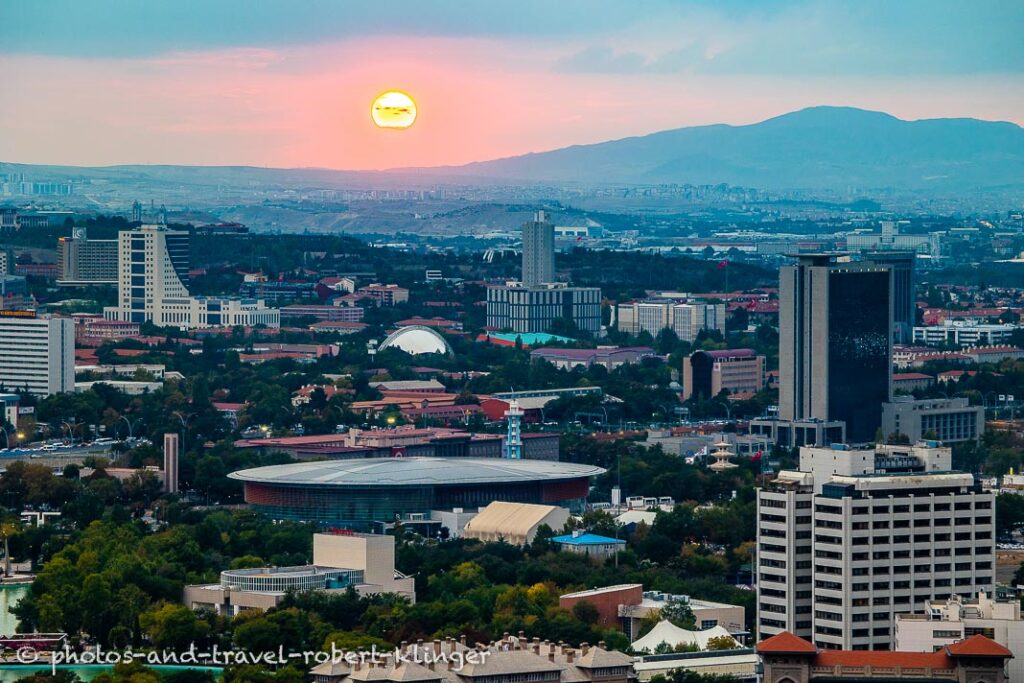 Sunset over Ankara