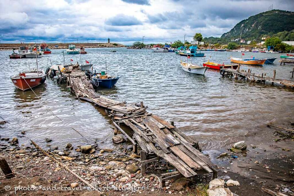 The harbour in Tekkeönü at the Black Sea in Turkey