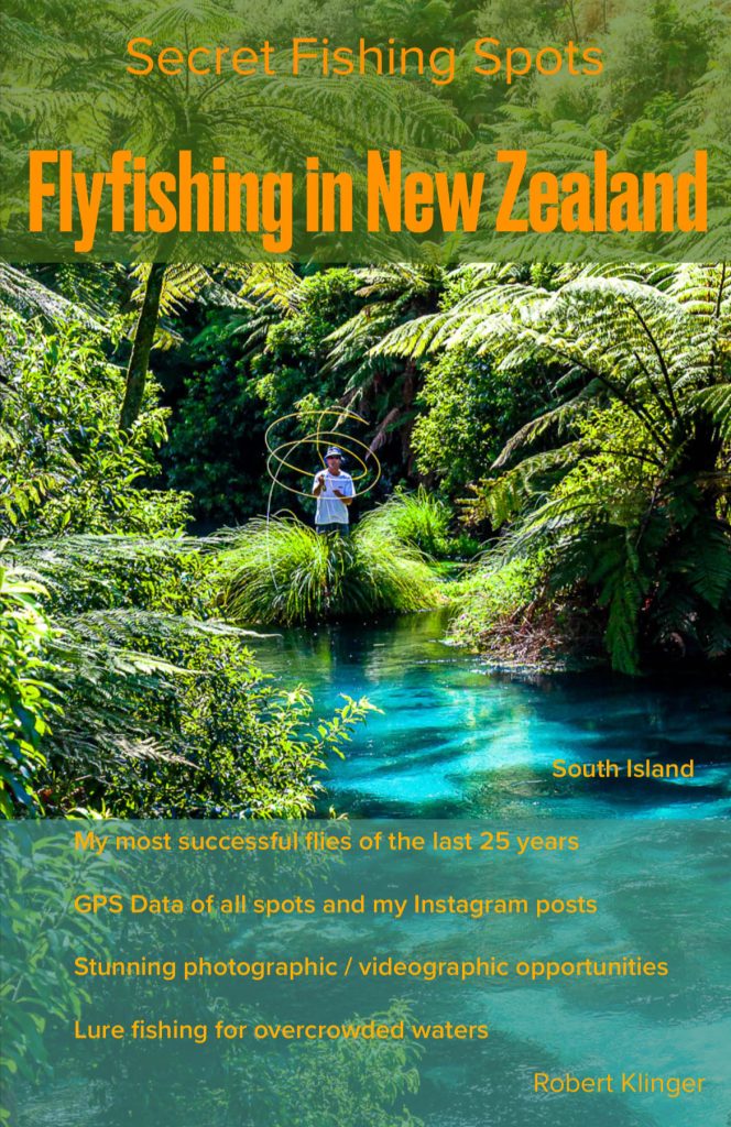 Title of Secret Fishing Spots, a ebook fishing guide of New Zealand, South Island