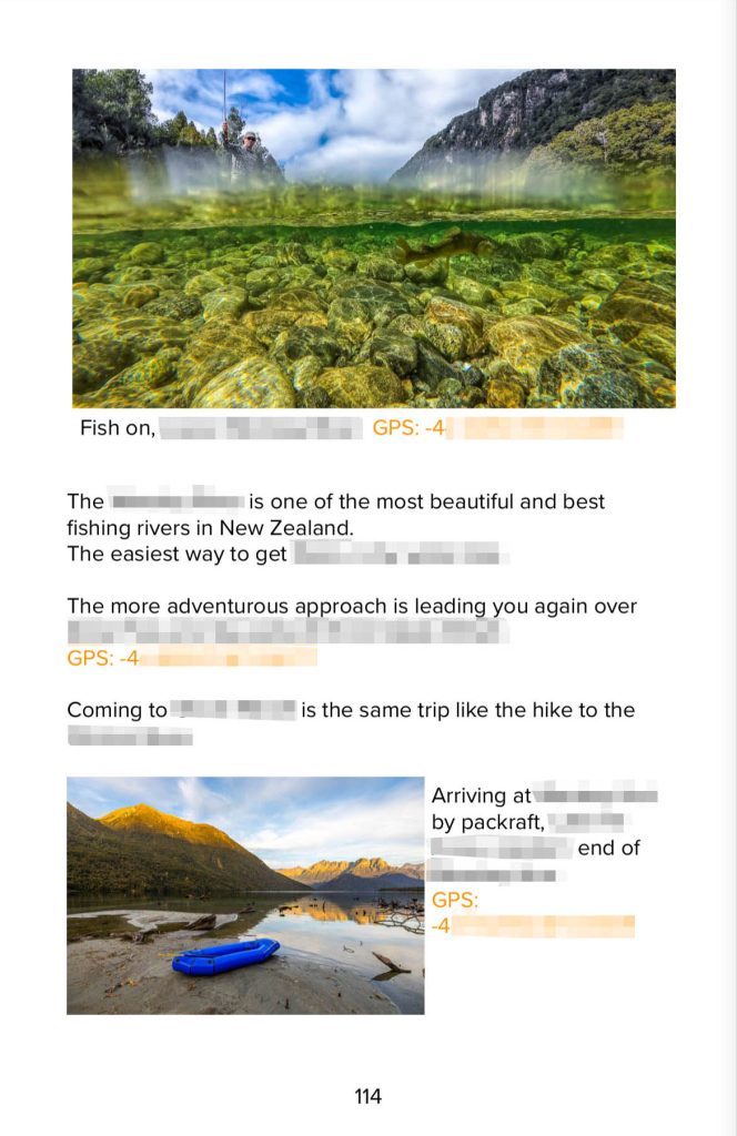 Another example page of my fishing ebook